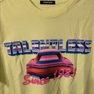 SOLD/Depop - Talentless “Since 1983” Neon Car Tee